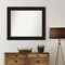 Mezzanine Espresso Non-Beveled Custom Framed Bathroom Vanity Wall Mirror